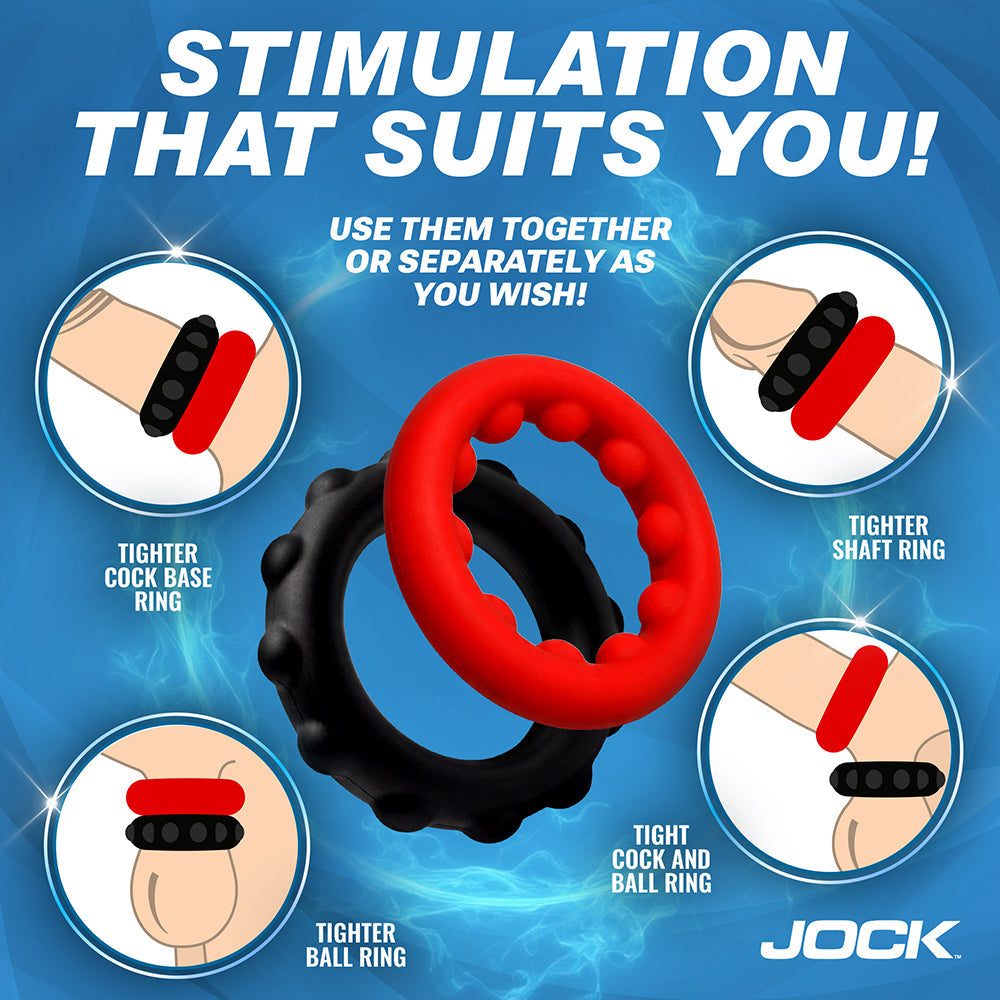 JOCK Enhancers Weighted Silicone C-Ring Set