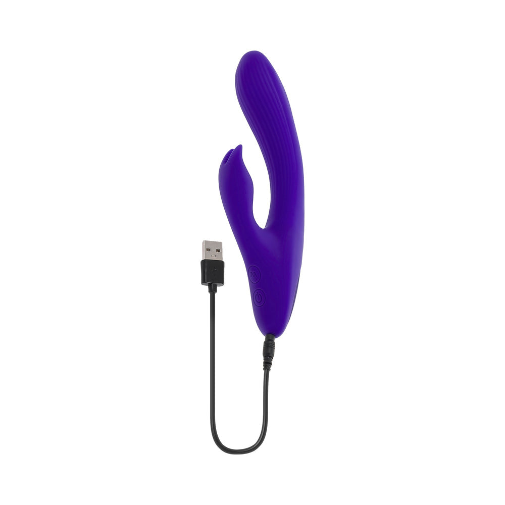 Selopa Poseable Bunny Rechargeable Dual Stimulator Silicone Purple - Fantasies Boutique