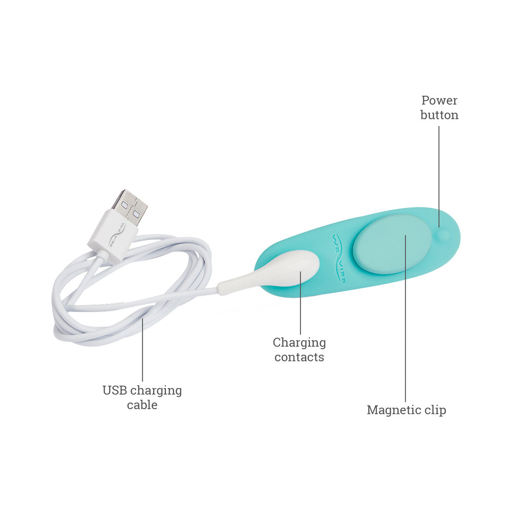 We-Vibe Moxie+ Wearable Clitoral Vibrator Satin Black