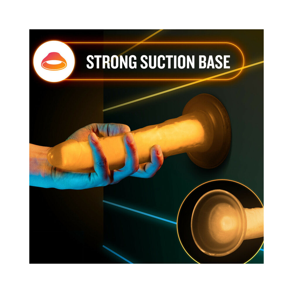 Blush Neo Elite Glow in the Dark Viper 7 in. Dual-Density Dildo Neon Orange - Fantasies Boutique