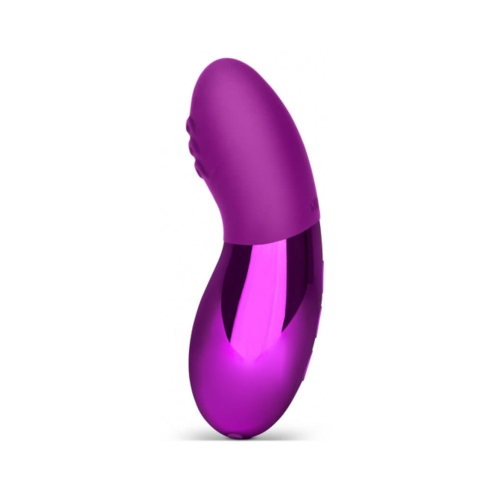 Le Wand Chrome Point Rechargeable Silicone Mini Vibrator Dark Cherry - Fantasies Boutique