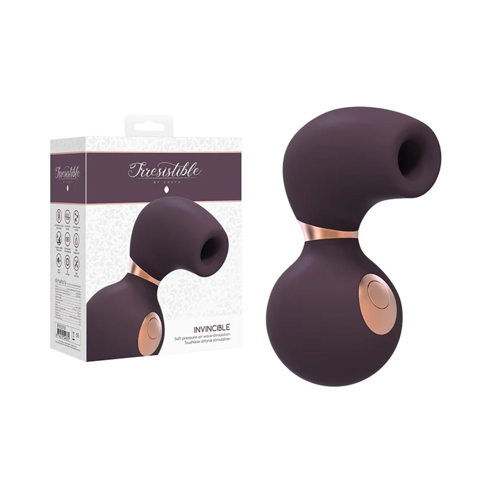 Irresistible Invincible Soft Pressure Air Wave Clitoral Stimulator Purple - Fantasies Boutique