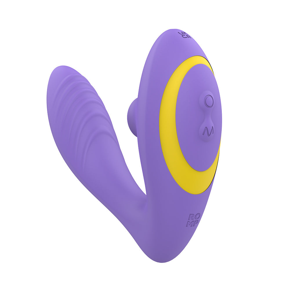 ROMP Reverb Rechargeable Silicone Clitoral and G-Spot Stimulator Purple - Fantasies Boutique