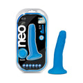 Blush Neo Elite 6 in. Silicone Dual Density Dildo with Suction Cup Neon Blue - Fantasies Boutique