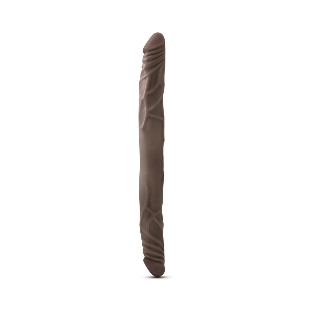 Blush Dr. Skin 14 in. Double Dildo Brown - Fantasies Boutique