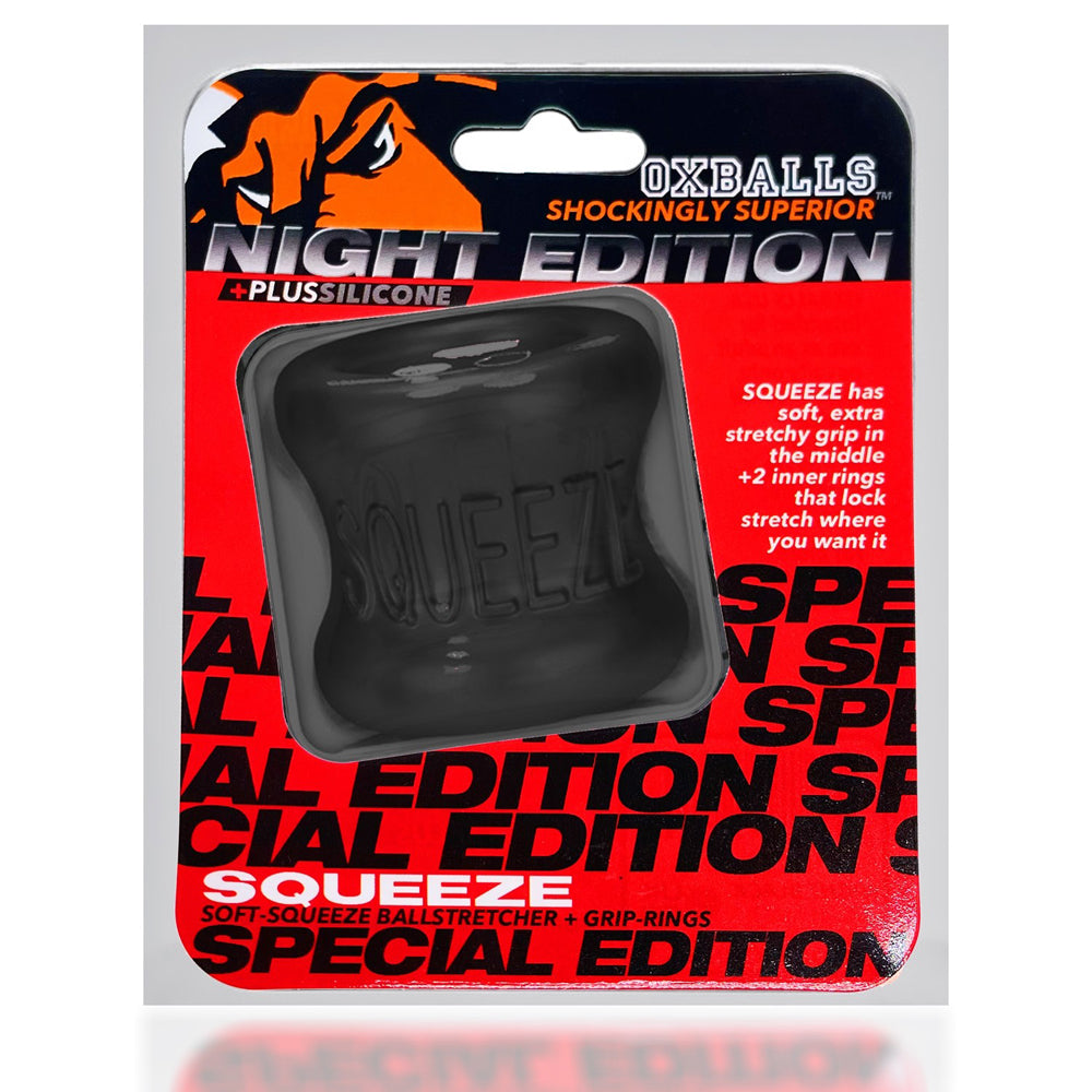 OxBalls Squeeze Ballstretcher Plus+Silicone Special Edition Night - Fantasies Boutique