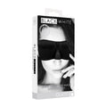 Ouch! Black & White Satin Curvy Eye Mask With Elastic Straps Blindfold Black - Fantasies Boutique