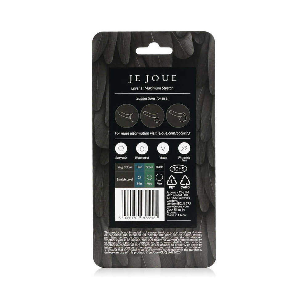 Je Joue Silicone Ring Maximum Stretch Black - Fantasies Boutique