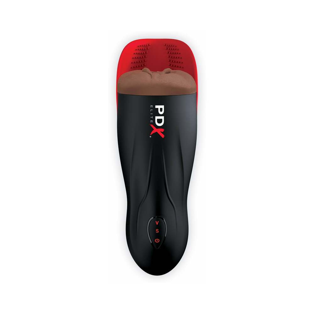 PDX Elite Fuck-O-Matic 2 Rechargeable Vibrating Suction Stroker with Silicone Pulsation Cradle - Fantasies Boutique