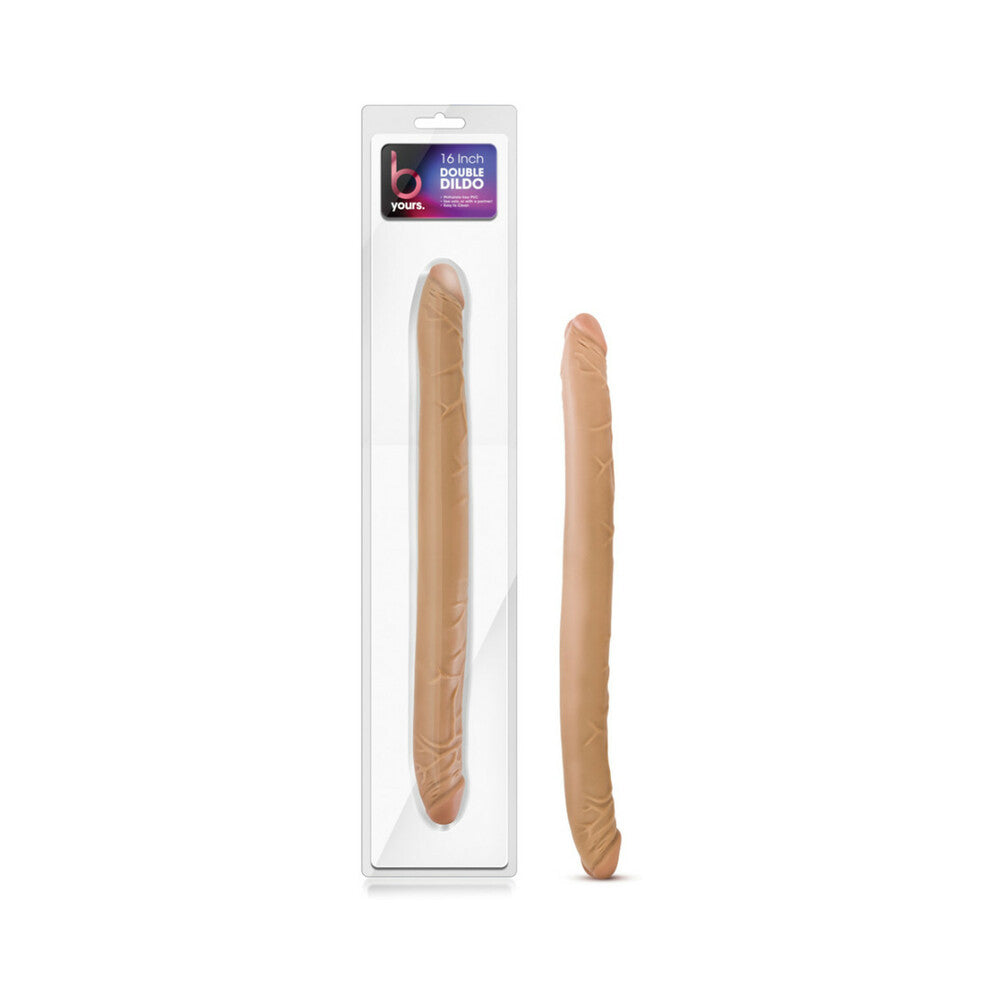 Blush B Yours 16 in. Double Dildo Tan - Fantasies Boutique