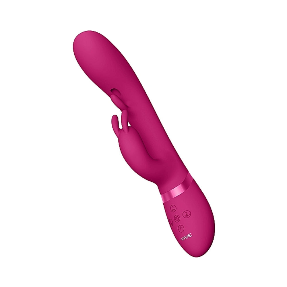 VIVE TAMA Rechargeable Wave Silicone Rabbit Vibrator Pink - Fantasies Boutique