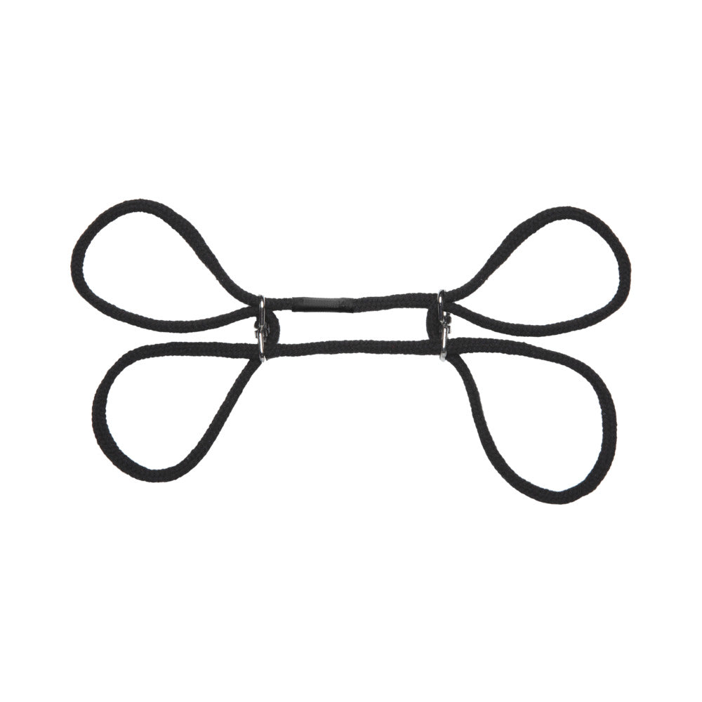 Japanese Style Bondage - 100% Cotton Wrist or Ankle Cotton Cuffs Black - Fantasies Boutique