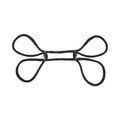 Japanese Style Bondage - 100% Cotton Wrist or Ankle Cotton Cuffs Black - Fantasies Boutique