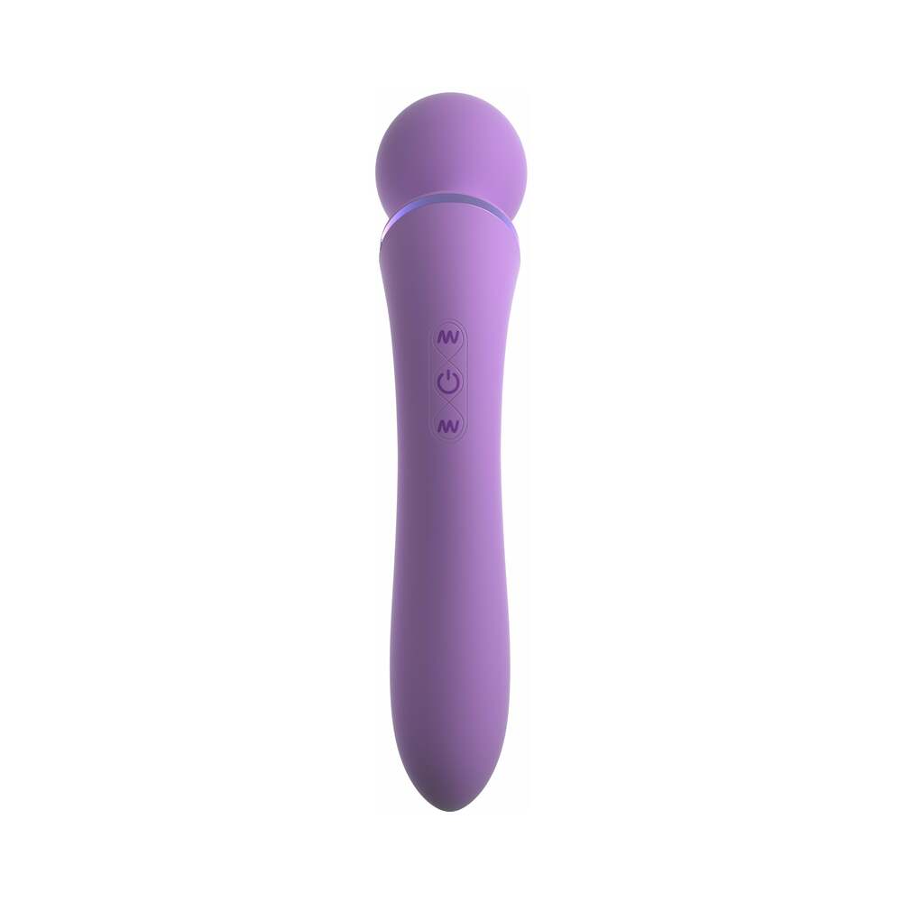 Fantasy For Her Duo Wand Massage-Her Rechargeable Silicone Dual-Ended Vibrator Purple - Fantasies Boutique