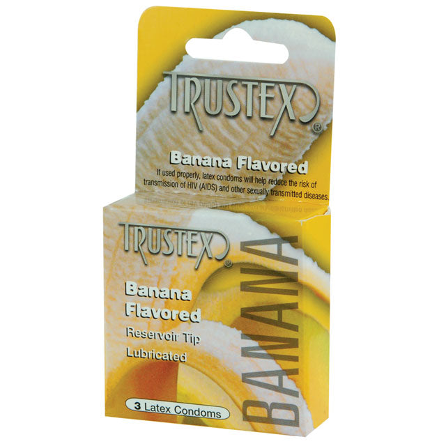 Trustex Flavored Condoms (Banana/ 3 Pack) - Fantasies Boutique