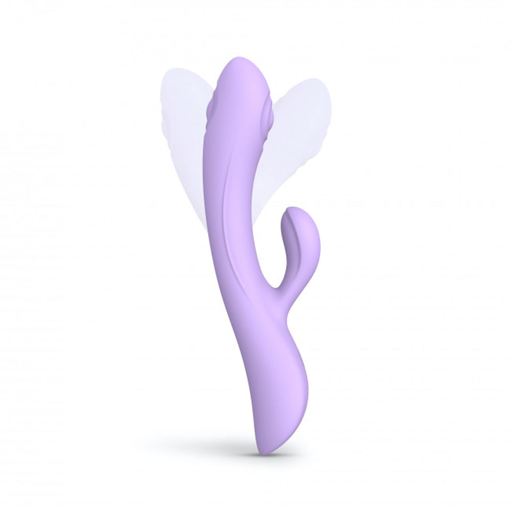 Love to Love Bunny & Clyde Rechargeable Tapping Rabbit Silicone Vibrator Viva Mauve - Fantasies Boutique