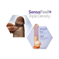 Dr. Skin Plus Realistic 9 in. Triple Density Posable Dildo Brown