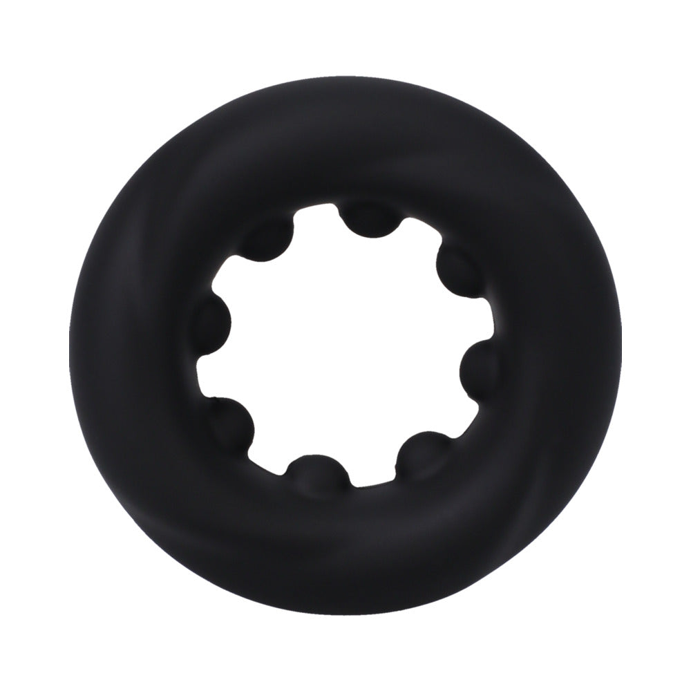 Rock Solid The Twist Silicone C-Ring Black - Fantasies Boutique