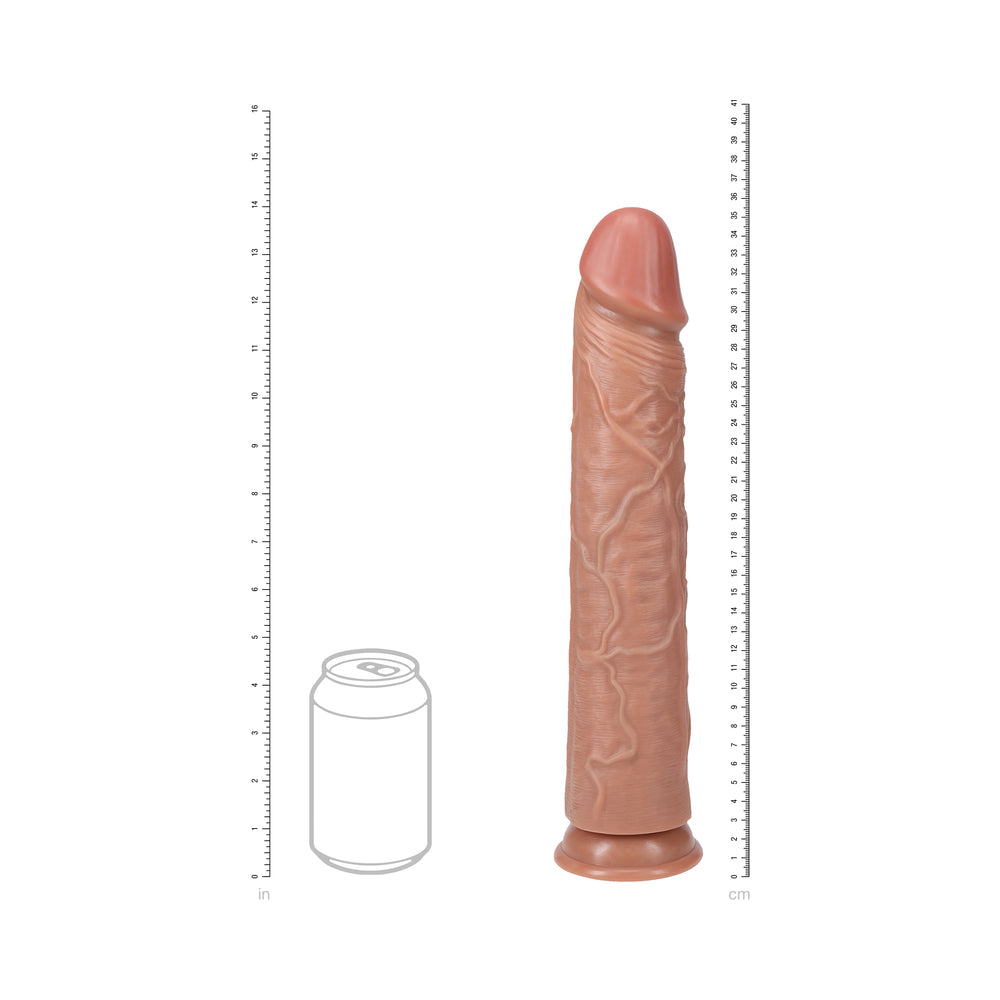 RealRock Extra Long 14 in. Dildo Tan - Fantasies Boutique