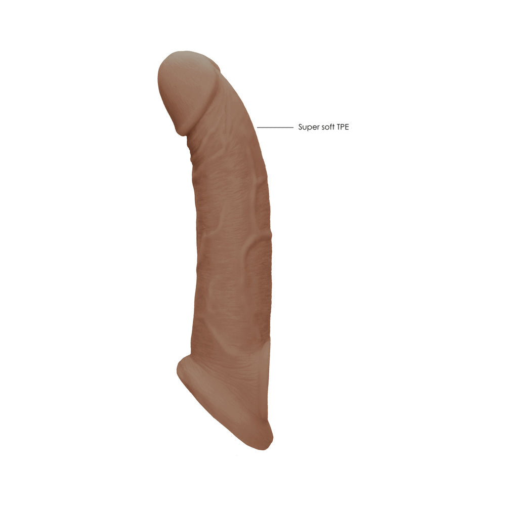 RealRock Realistic 9 in. Penis Sleeve Extender Sling Tan - Fantasies Boutique