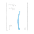 RealRock Crystal Clear Non-Realistic 17 in. Double Dildo Blue