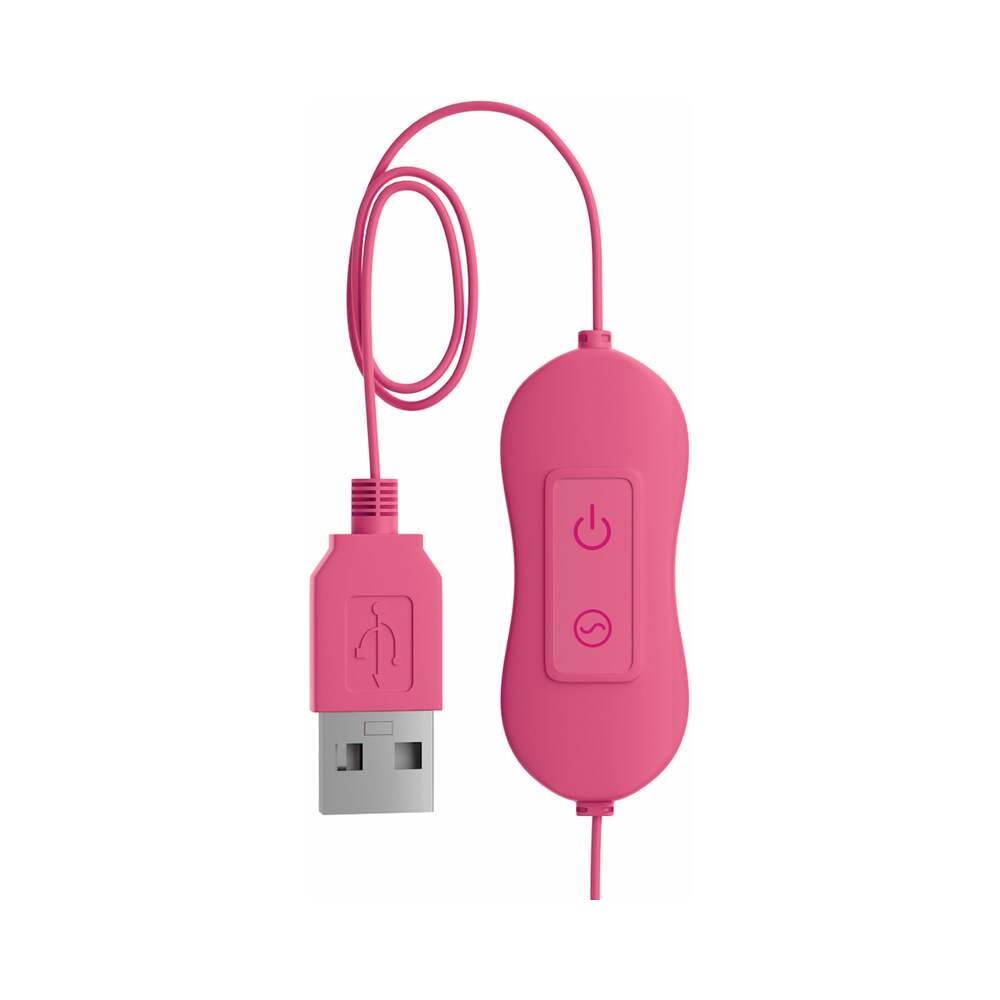 Pipedream OMG! Bullets #Cute USB-Powered Silicone Vibrating Bullet With Ears Pink - Fantasies Boutique