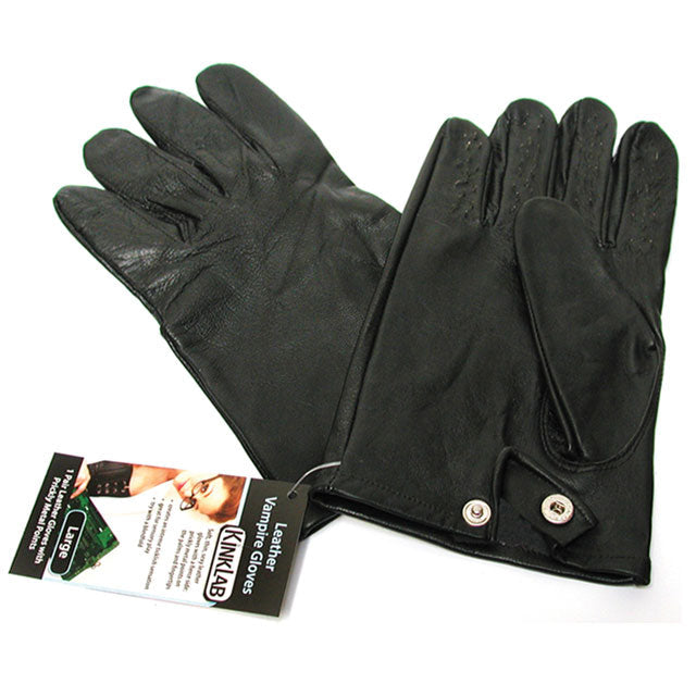 Leather Vampire Gloves (Extra Large) - Fantasies Boutique