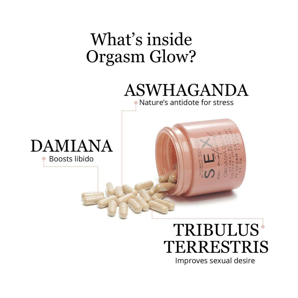 Bijoux Indiscrets Sex au Naturel Orgasm Glow Supplement 60 Capsules - Fantasies Boutique