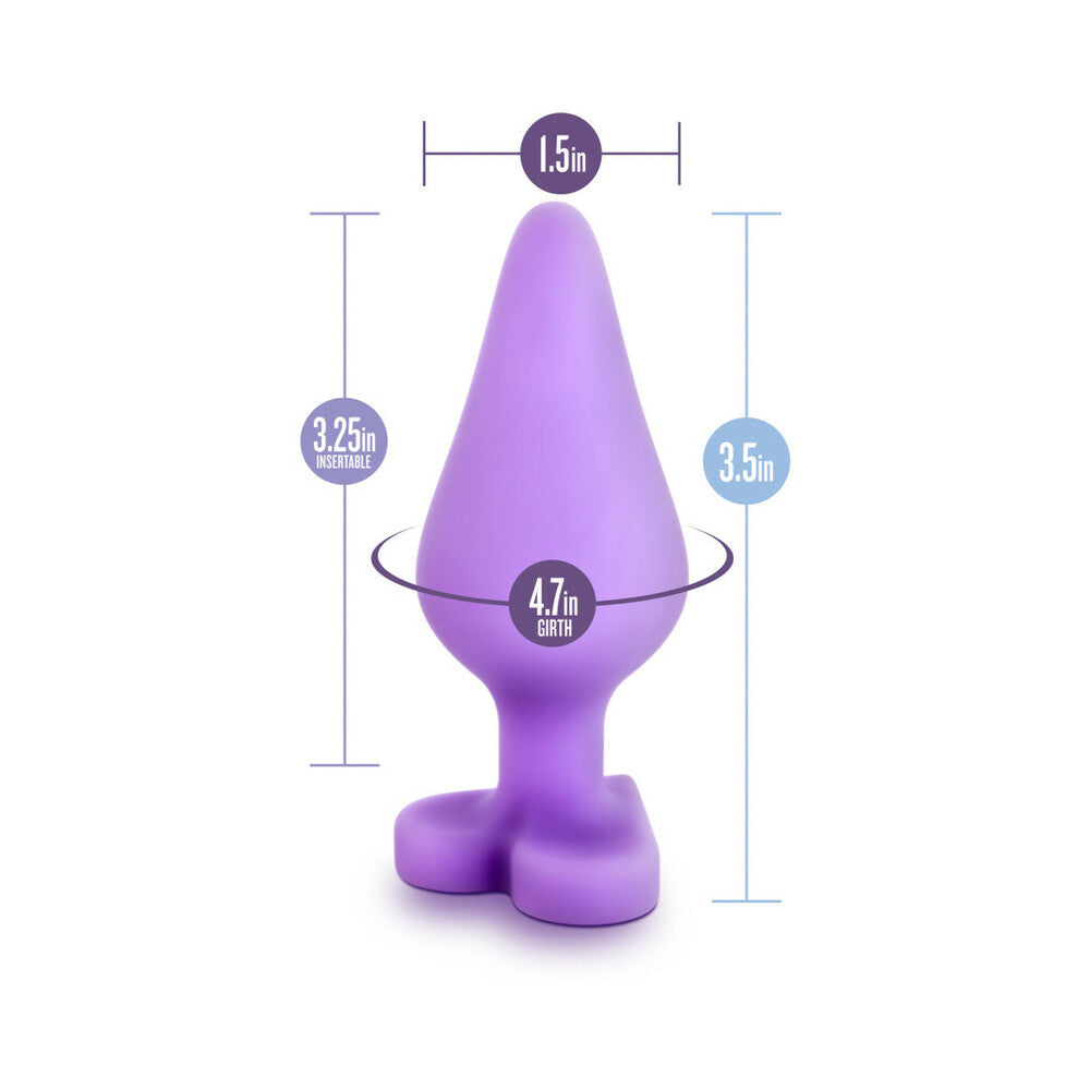 Blush Play with Me Naughty Candy Hearts 'Do Me Now' Anal Plug Purple - Fantasies Boutique