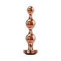 Gender X Gold Digger Rose Gold Beaded Anal Plug With Black Gemstone Base Small - Fantasies Boutique