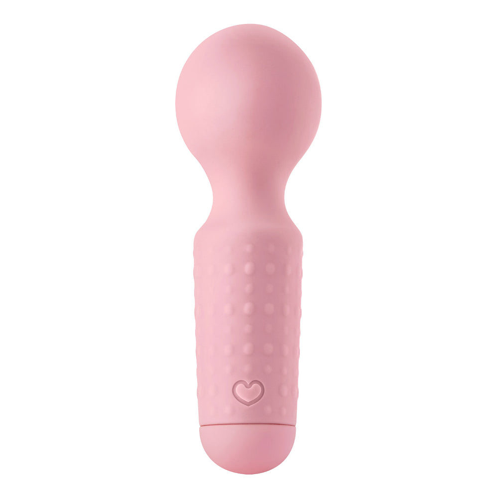 Luv Inc Mw65 Mini Wand Rechargeable Flexible Silicone Vibrator Light Pink - Fantasies Boutique