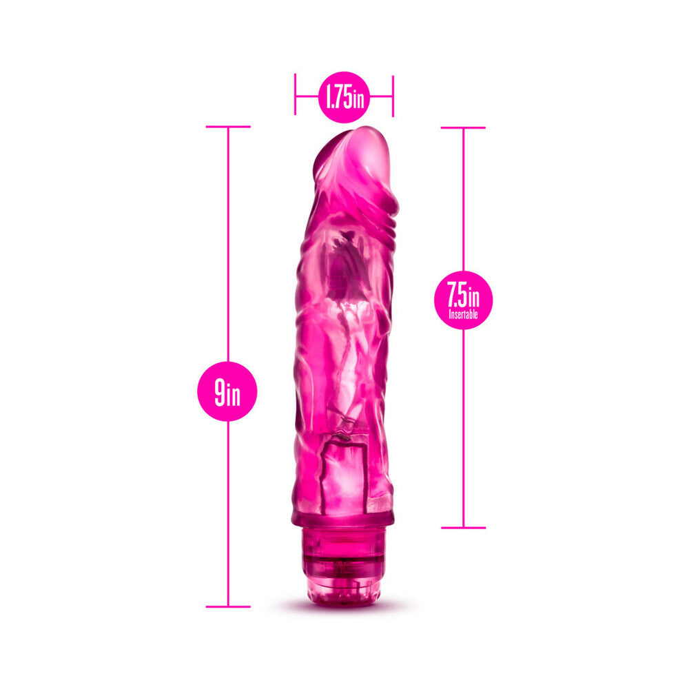 Blush Glow Dicks The Drop Realistic 8.5 in. Vibrating Dildo Pink - Fantasies Boutique