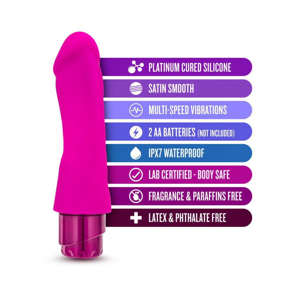 Luxe Marco 7.75 in. Silicone Vibrating Dildo Pink - Fantasies Boutique