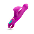 Aria Naughty AF Silicone Dual Stimulation Vibrator Plum - Fantasies Boutique