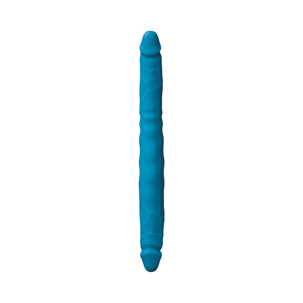 Colours Double Pleasure 12 in. Dual Ended Dildo Blue - Fantasies Boutique