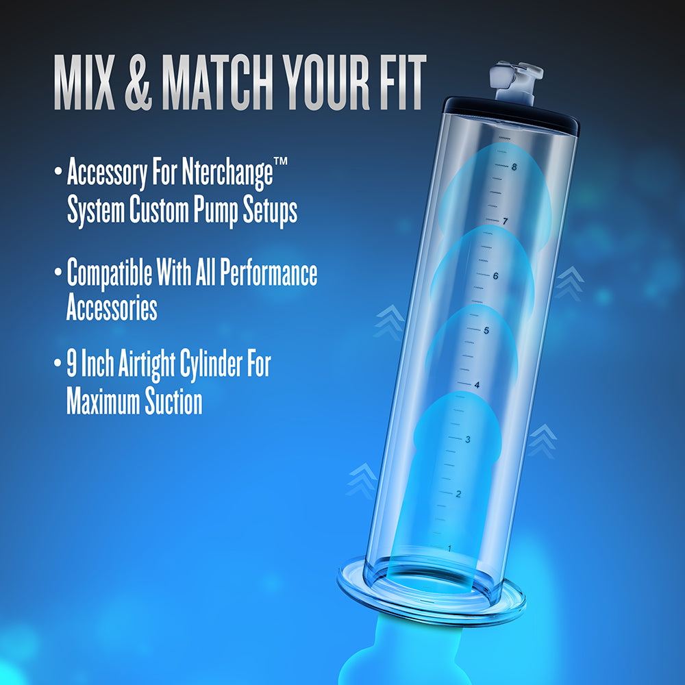 Performance 9in x 2.25in Penis Pump Cylinder Clear