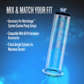 Performance 9in x 2.25in Penis Pump Cylinder Clear