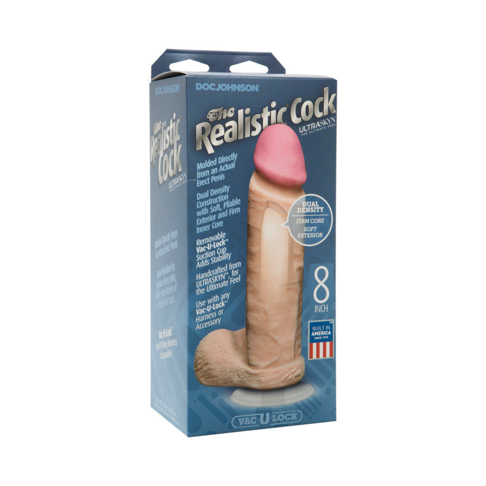 The Realistic Cock - UR3 - 8 Inch White - Fantasies Boutique