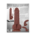 Evolved Real Supple Girthy Poseable 8.5 in. Realistic Dildo With Balls Brown - Fantasies Boutique