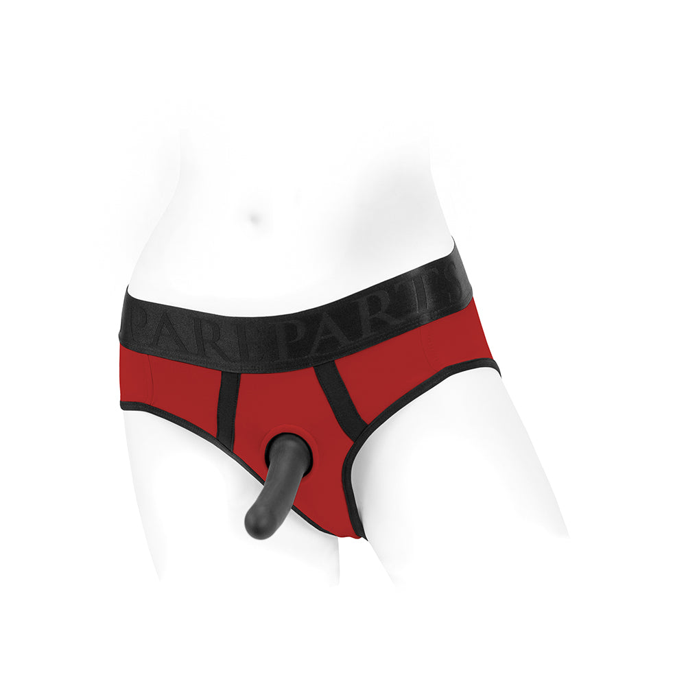 SpareParts Tomboi Nylon Briefs Harness Red/Black Size 4XL - Fantasies Boutique