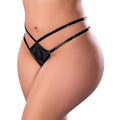 Magic Silk Liquid Onyx Crotchless Panty Black Queen Size - Fantasies Boutique