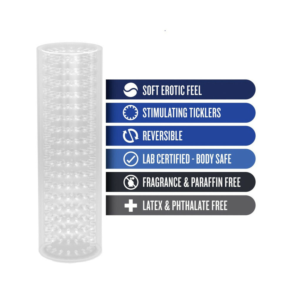 Blush M for Men Stroke Sleeve Reversible Stroker Clear - Fantasies Boutique