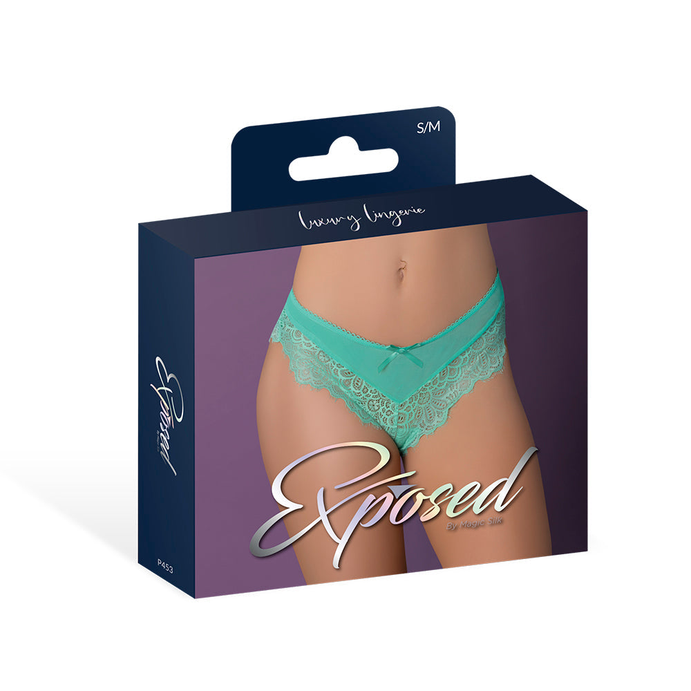 Magic Silk Caribbean Crush Low Rise Cheeky Panty Aqua Glow L/XL