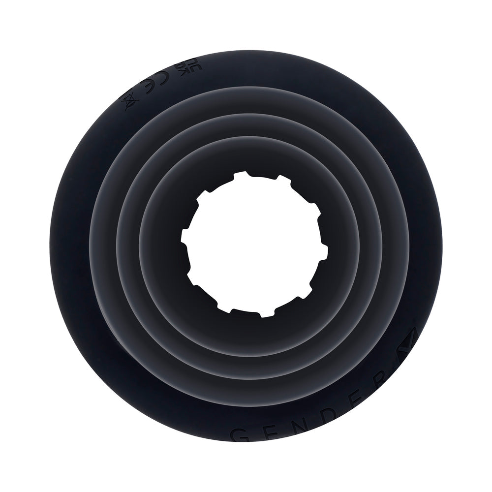Gender X Echo Rechargeable Vibrating Sheathed Silicone Black