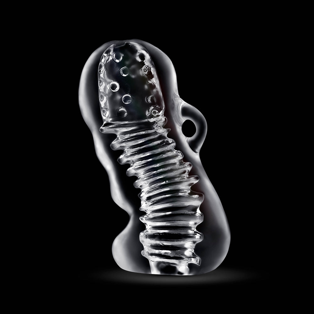 RIZE! Squeezy Ergonomic Stroker Clear - Fantasies Boutique