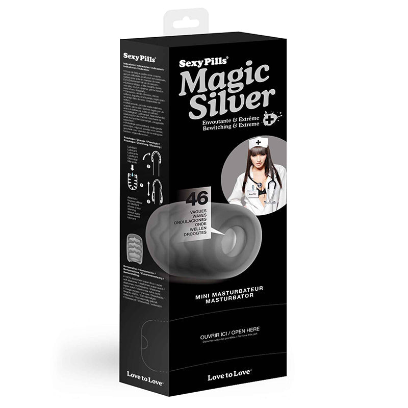 Love to Love Sexy Pills Magic Silver Mini Masturbator Display of 6 - Fantasies Boutique