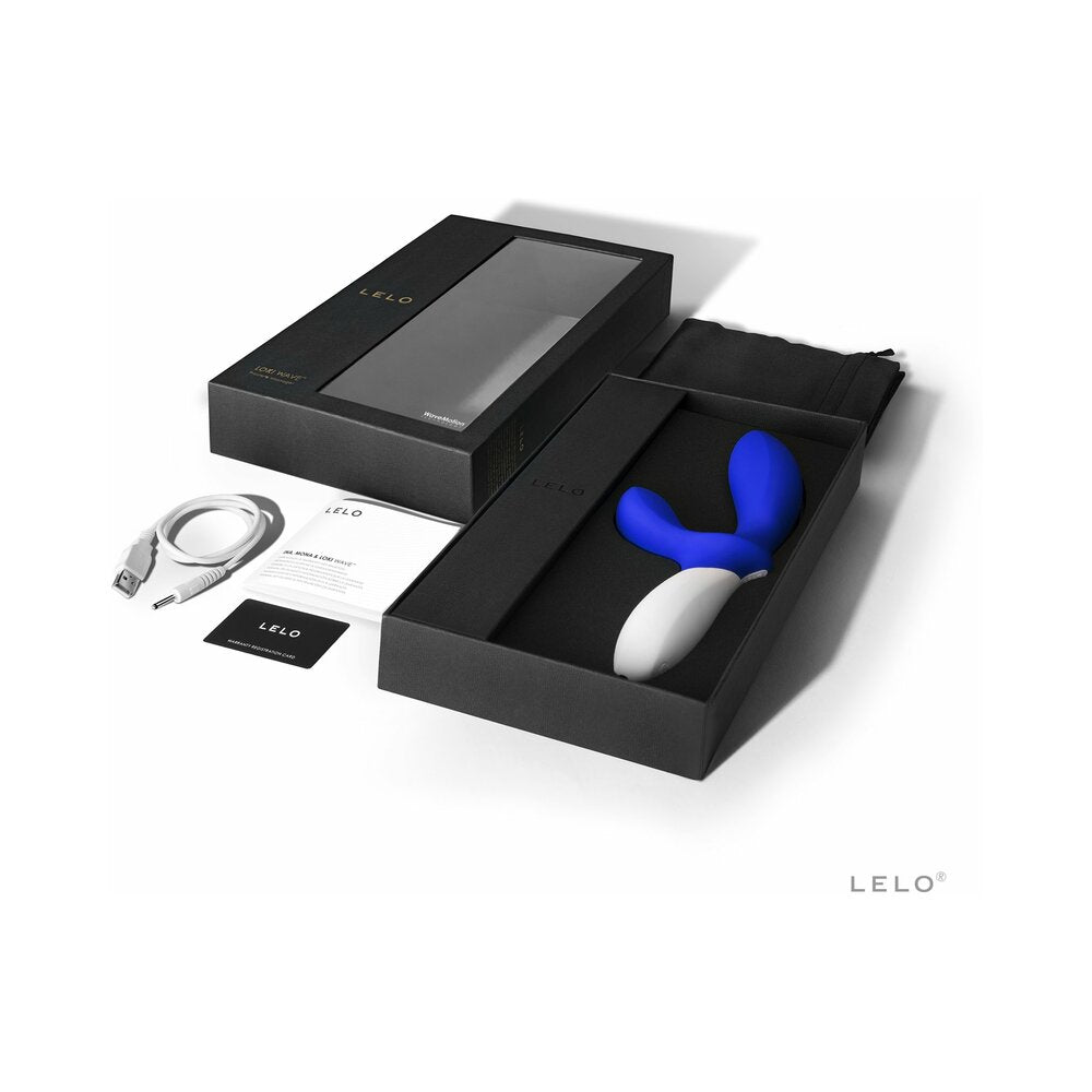 LELO LOKI WAVE Rechargeable Dual Stimulation Prostate Vibrator Federal Blue - Fantasies Boutique