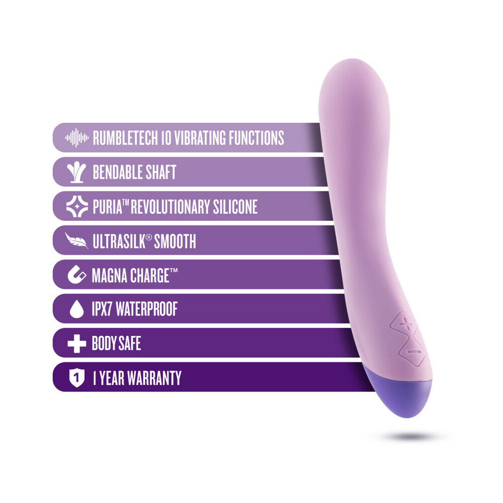 Blush Wellness G Curve Rechargeable Silicone G-Spot Vibrator Purple - Fantasies Boutique