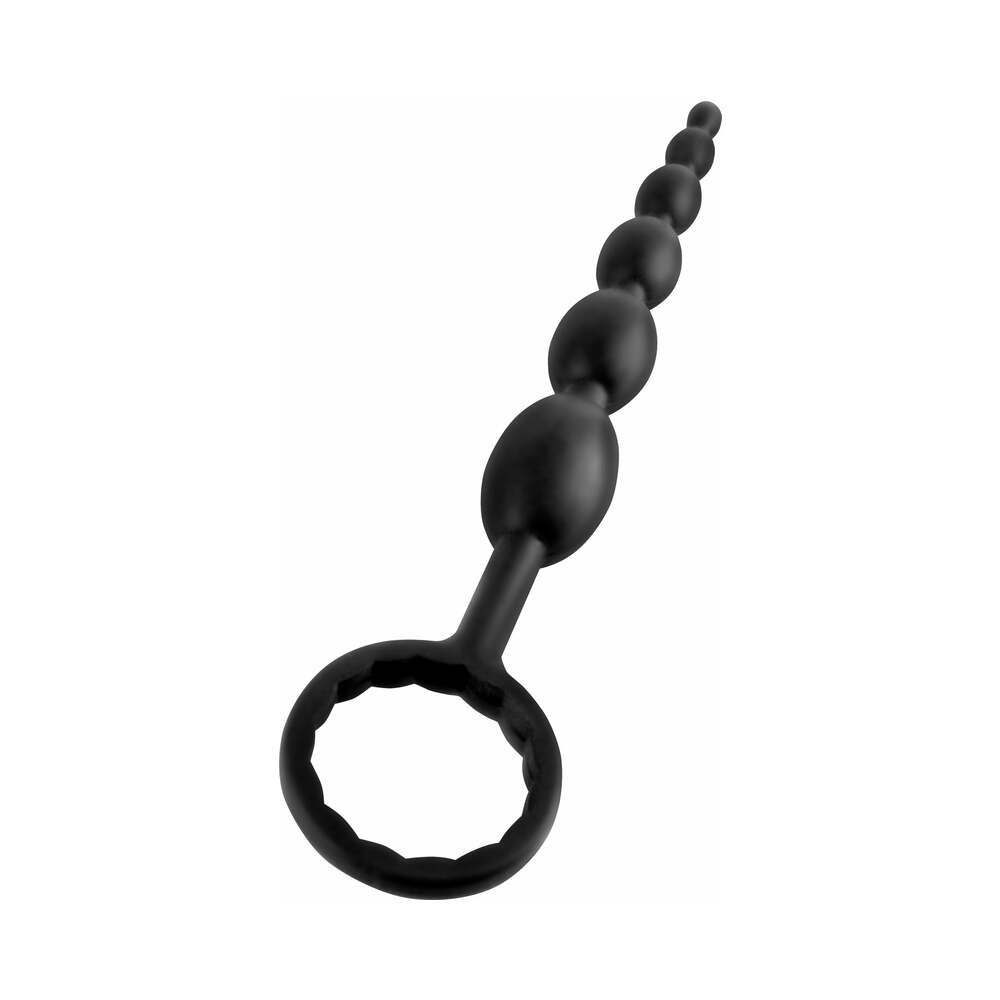 Pipedream Anal Fantasy Collection Silicone First-Time Fun Beads Black - Fantasies Boutique