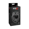 PDX Elite Vibrating Silicone Stimulator Stroker Black - Fantasies Boutique